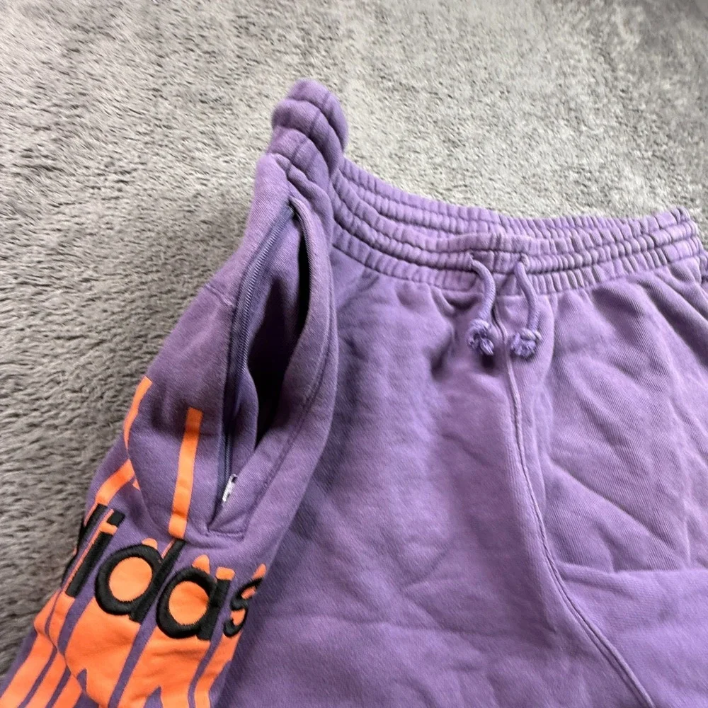 Adidas Originals Men's Tech Purple French Terry Sweat Shorts Relaxed Sz Large